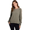image:imageRBX Active Womens Fashion RegularCropped Length Lightweight French Terry Pullover SweatshirtMulled BasilCrochet