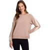 image:imageRBX Active Womens Fashion RegularCropped Length Lightweight French Terry Pullover SweatshirtVanilla BeanCrochet