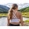 image:imageRBX Active Womens Fashion Strappy Seamless Low Impact Workout Sports BraCriss Cross Black