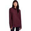 image:imageRBX Active Womens Ultra Soft Quilted Cowl Neck Pullover Sweater Lightweight Mock Neck Tunic Sweatshirt with ThumbholesDark Burgundy