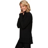 image:imageRBX Active Womens Ultra Soft Quilted Cowl Neck Pullover Sweater Lightweight Mock Neck Tunic Sweatshirt with ThumbholesF19 Black
