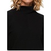image:imageRBX Active Womens Ultra Soft Quilted Cowl Neck Pullover Sweater Lightweight Mock Neck Tunic Sweatshirt with ThumbholesF19 Black