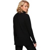 image:imageRBX Active Womens Ultra Soft Quilted Cowl Neck Pullover Sweater Lightweight Mock Neck Tunic Sweatshirt with ThumbholesF19 Black
