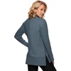 image:imageRBX Active Womens Ultra Soft Quilted Cowl Neck Pullover Sweater Lightweight Mock Neck Tunic Sweatshirt with ThumbholesF19 Green