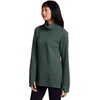 image:imageRBX Active Womens Ultra Soft Quilted Cowl Neck Pullover Sweater Lightweight Mock Neck Tunic Sweatshirt with ThumbholesGreen Smoke