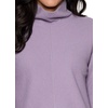 image:imageRBX Active Womens Ultra Soft Quilted Cowl Neck Pullover Sweater Lightweight Mock Neck Tunic Sweatshirt with ThumbholesLight Purple Shadow