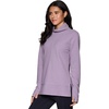 image:imageRBX Active Womens Ultra Soft Quilted Cowl Neck Pullover Sweater Lightweight Mock Neck Tunic Sweatshirt with ThumbholesLight Purple Shadow