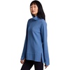 image:imageRBX Active Womens Ultra Soft Quilted Cowl Neck Pullover Sweater Lightweight Mock Neck Tunic Sweatshirt with ThumbholesRiverside Blue