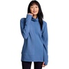 image:imageRBX Active Womens Ultra Soft Quilted Cowl Neck Pullover Sweater Lightweight Mock Neck Tunic Sweatshirt with ThumbholesRiverside Blue
