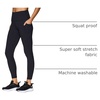 image:imageRBX Active Womens Ultra Soft Solid Workout Running Yoga Leggings with PocketsBlack F22