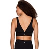 image:imageRBX Womens Yoga Gym Bra Athletic Fashion Lounge MediumLow Impact Sports BraZip Black