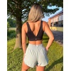 image:imageRBX Womens Yoga Gym Bra Athletic Fashion Lounge MediumLow Impact Sports BraZip Black