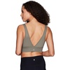 image:imageRBX Womens Yoga Gym Bra Athletic Fashion Lounge MediumLow Impact Sports BraZip Smoke Sage