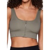 image:imageRBX Womens Yoga Gym Bra Athletic Fashion Lounge MediumLow Impact Sports BraZip Smoke Sage