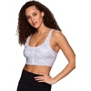 image:imageRBX Womens Yoga Gym Bra Athletic Fashion Lounge MediumLow Impact Sports BraZip White Camo