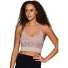 image:imageRBX Active Womens Athletic Fashion Racerback Seamless Low Impact Workout Sports BraJacquard Floral Taupe