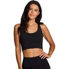 image:imageRBX Active Womens Bra Top Athletic Yoga Crop Tank Top with Built in Shelf BraBlack Racerback