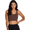image:imageRBX Active Womens Bra Top Athletic Yoga Crop Tank Top with Built in Shelf BraChocolate Racerback