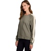image:imageRBX Active Womens Fashion RegularCropped Length Lightweight French Terry Pullover SweatshirtMulled BasilCrochet