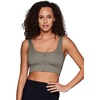 image:imageRBX Womens Yoga Gym Bra Athletic Fashion Lounge MediumLow Impact Sports BraZip Smoke Sage