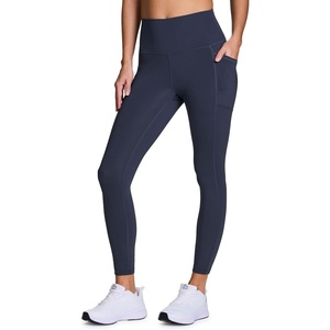 image:imageRBX Active High Waisted Squat Proof Ankle Length Leggings for Women 78 Yoga Leggings with PocketsVintage Navy