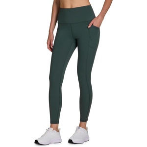 image:imageRBX Active High Waisted Squat Proof Workout Yoga Leggings with Pockets for WomenGreen Smoke