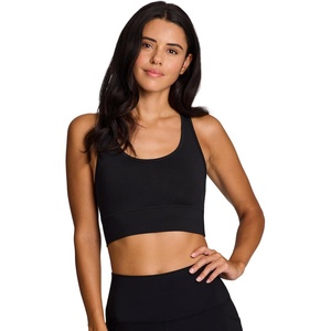 image:imageRBX Active Womens Bra Top Athletic Yoga Crop Tank Top with Built in Shelf BraBlack Racerback