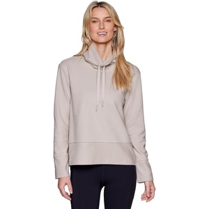 image:imageRBX Active Womens Lightweight Soft Plush Fleece Cowl Neck Pullover SweatshirtSand Texture
