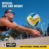 image:imageRBX Elite Performance Volleyball Official Size 5 Soft Touch Cover All Weather IndoorOutdoorYellowBlue