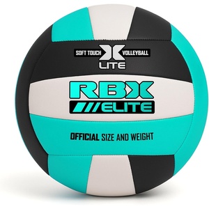 image:imageRBX Elite Performance Volleyball Official Size 5 Soft Touch Cover All Weather IndoorOutdoorNeon MintBlack