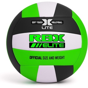 image:imageRBX Elite Performance Volleyball Official Size 5 Soft Touch Cover All Weather IndoorOutdoorNeon VoltBlack