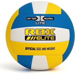image:imageRBX Elite Performance Volleyball Official Size 5 Soft Touch Cover All Weather IndoorOutdoorYellowBlue
