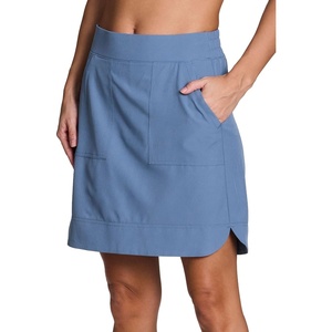 image:imageRBX Active Longer Length Skort for Women Quick Drying Woven Pickleball Golf Skort with Pockets for Tennis Hiking RunningMoonlight Blue