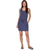 image:imageRBX Tank Dress for Women Quick Drying Stretch Woven Hiking Golf Dress Drawstring Waist Beach Dress Coverup with PocketsDrawstring Smoke Blue